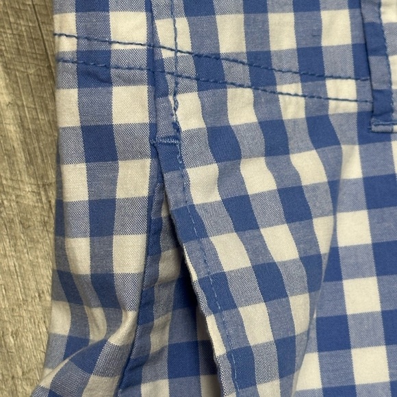 Women's Old Navy 8 M Medium Shorts Chino Khakis Checkered Blue Everyday Twill - Picture 6 of 9